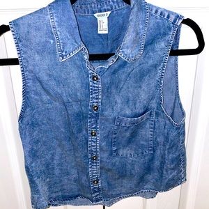 Forever 21 Denim crop top